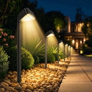 Outdoor Solar Lights, 8 Pack Solar Pathway Lights for Garden Walkway Yard Landscape Warm White