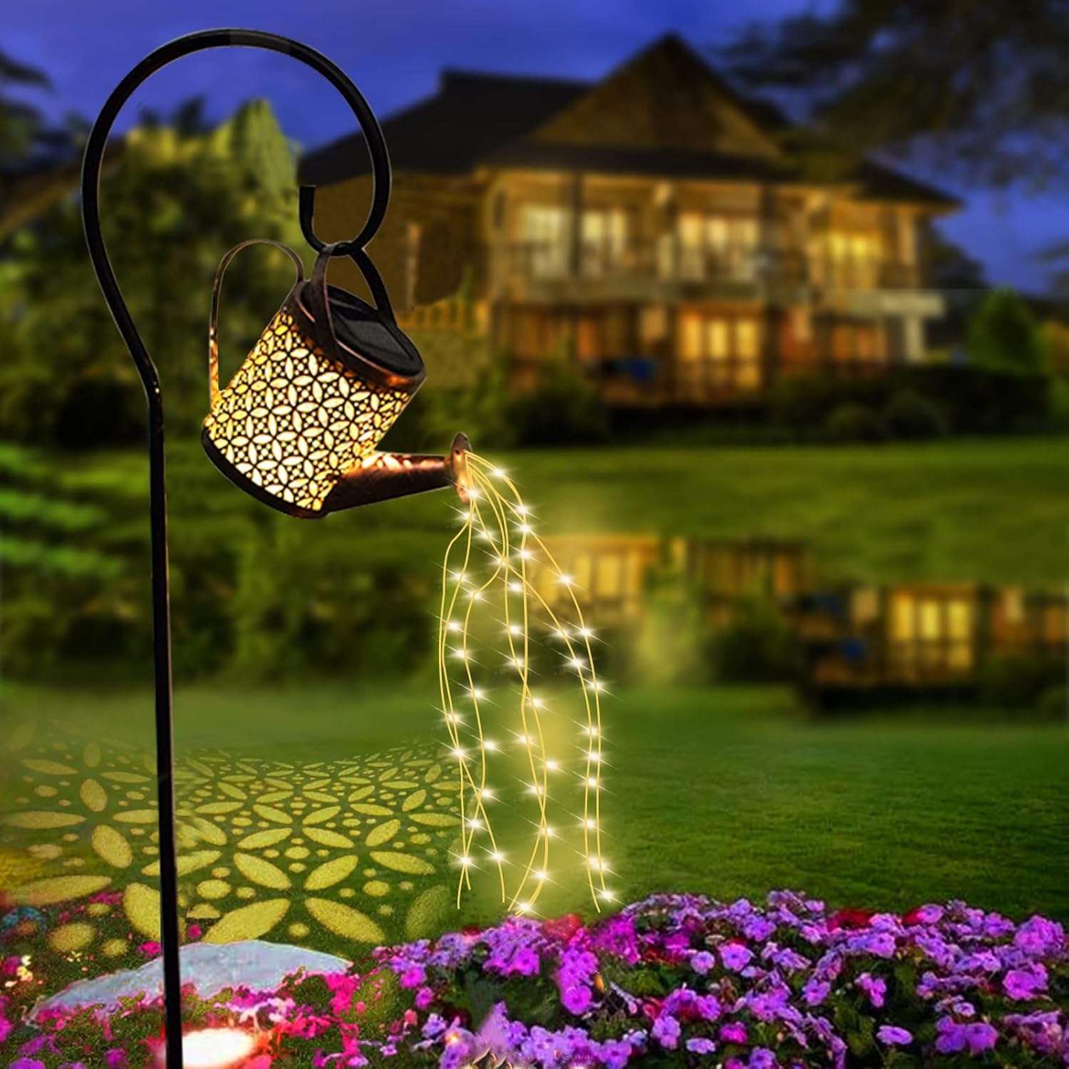 Afirst Solar Turtle Garden Stake Light – Metal & Crackle Glass Globe With Butterfly, Warm White LED, Waterproof