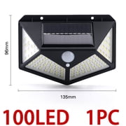 Solar Lights Outdoor 100LED/3 Modes 270  Lighting Angle Motion Sensor Security Lights, Wireless IP65 Waterproof Wall Lights Solar Powered, Bright for Backyard Garden Fence Patio Front Door-1Pack