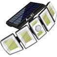 thumbnail image 1 of Solar Lights Outdoor, 300 LED 7000K Motion Sensor Lights Cordless; 5 Adjustable Heads, 360° Wide Angle Illumination, IP65 Waterproof, Security LED Flood Light for Patio Yard Garden, 1 of 8