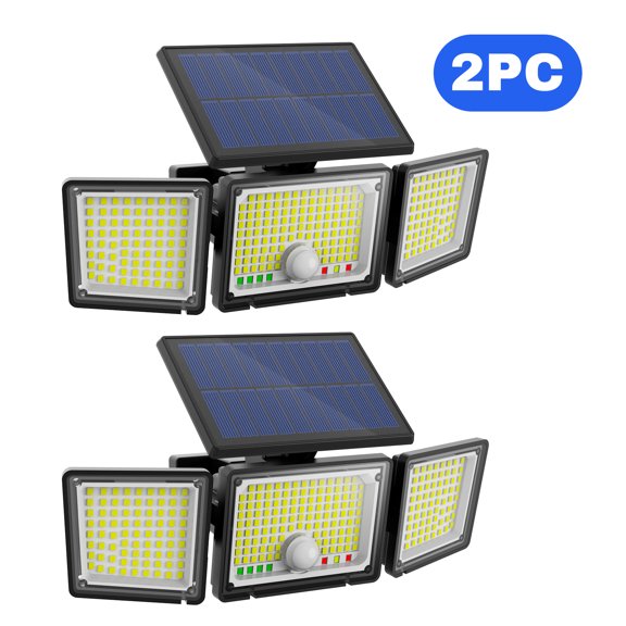 Solar Lights Outdoor-3000LM Motion, 286 LED Safety Light, 3 Modes Lighting, Festival Decorations, Suitable For Courtyard, Terrace, Lighting