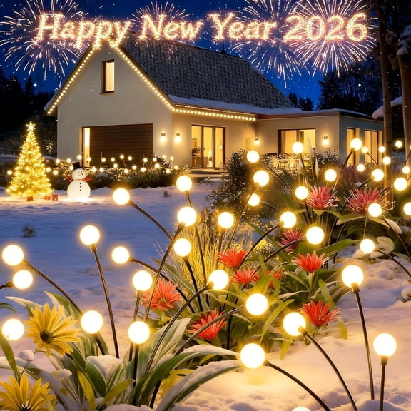 Solar Lights Outdoor : 4 Pack 32 LED Swaying Firefly Solar  Garden Lights - Warm LED Lighting Outside Pathway Yard Patio Decorations -  Gardening Gifts for Women Mom