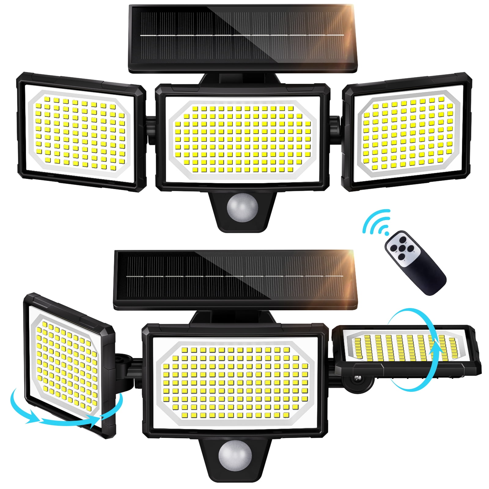 Solar Lights Outdoor, 4500LM Solar Flood Lights Outdoor Brightest, Wall