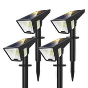 Solar Lights Outdoor - 4Pack 58LED Solar Spot Lights 4 Sided Lighting Wall Lights for Yard Porch Garden