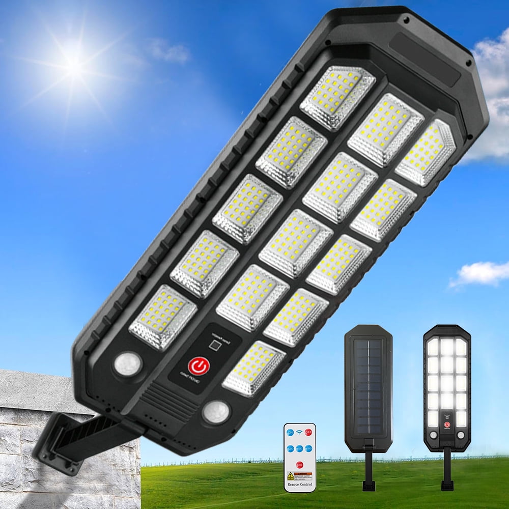 Solar Lights Outdoor, 7000LM Solar Street Lights Dusk to Dawn, 6500K Motion Sensor Solar Flood Lights, Waterproof Solar Security Lights for Area Lighting Yard Patio