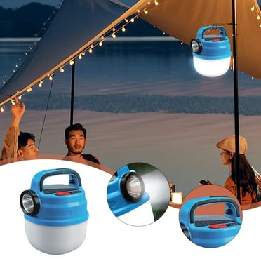 Solar Lights Outdoor Deals! HBBKVI Portable Outdoor Camping Light Solar Powered USB Charging Camping Tent Lantern with 6 Light Modes IP65 Hanging Tent Light for Outside