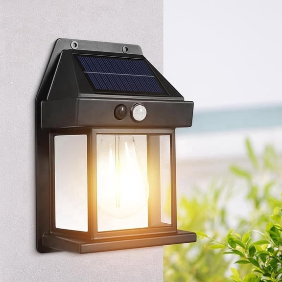 Solar Lights Outdoor, Dusk to Dawn Solar Wall Sconce Motion Sensor, 3 Lighting Modes Waterproof Solar Security Wall Lantern Light Fixtures for Garden Yard Patio Fence Outside Decorative tube