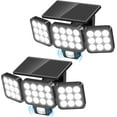 thumbnail image 1 of Solar Lights Outdoor Flood Light, 3500LM Bright Motion Sensor Outdoor Lights, 3 Heads & Upgrade Glass Panel, LED Solar Powered Security Light Spotlights Waterproof for Outside Yard-2Pack, 1 of 8