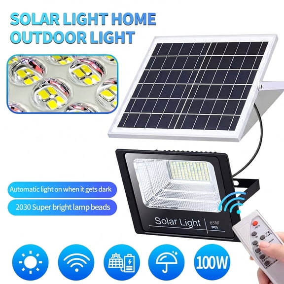 DFITO 3000LM Solar Outdoor Lamp with Remote Control, Motion Sensor, IP65 Waterproof, 270 Wide Angle for Yard, Garage, Garden