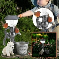 Solar Lights Outdoor,Garden Decor for Outside,Puppy and Bird Statue with Solar Light ,Home Garden Decoration for Outdoor Yard Patio Lawn Decorations