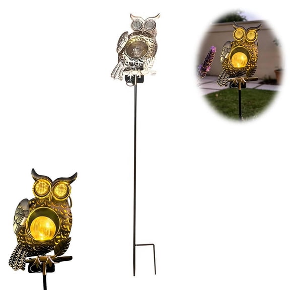Solar Lights Outdoor Garden, Weatherproof Owl Solar Garden Lights with Auto On/Off, SolarOwl Gardens Stakes Decorative with LED Eyes Light, Dynamic Eye Light for Patio, Yard, Pathway