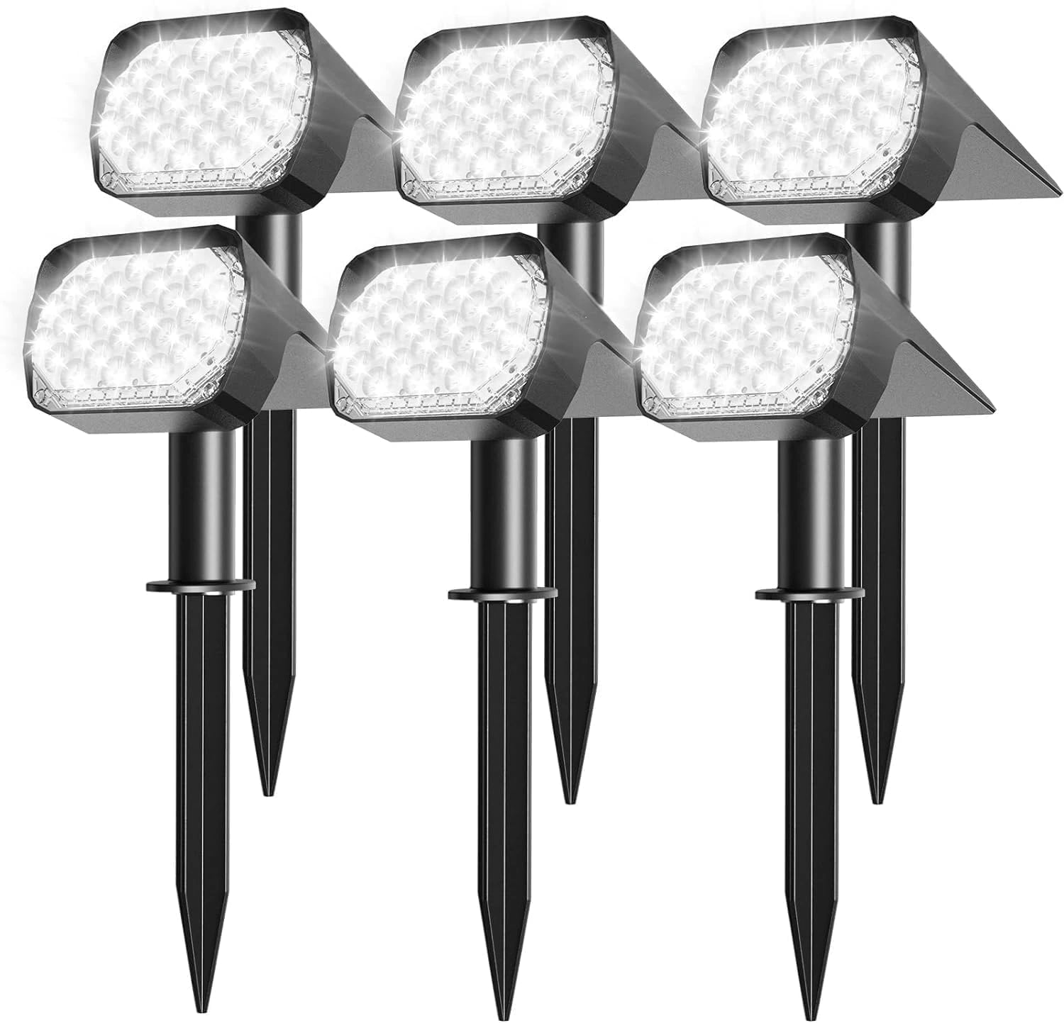 Solar Spotlight Outdoor Waterproof IP67,  3 Lighting Modes 28 LED USB & Solar Wall Lights for Garden Path Patio Yard Pool