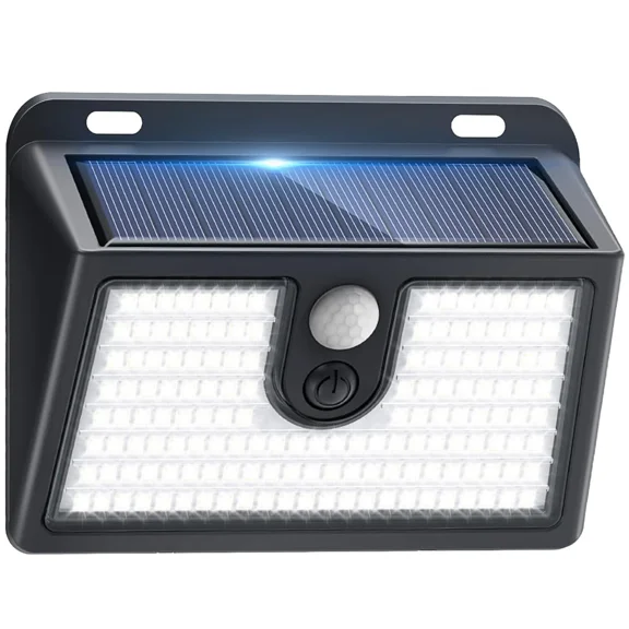 Solar Lights Outdoor Motion Sensor, 1 Pack 149 LED Solar Powered Fence Light Waterproof, 3 Modes Security Wall Lighting for Outside Yard Deck Garden