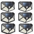 thumbnail image 1 of Solar Lights Outdoor - Motion Sensor Security Lights 100LED, Uibetux IP65 Waterproof Solar Powered Wireless Fence Lights with 270° Wide Angle, 3 Lighting Mode for Wall Garden Patio Garage (6 Pack), 1 of 8