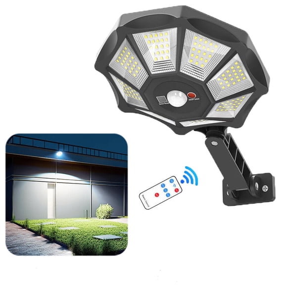 Solar Lights Outdoor Motion Sensor Wall Light Waterproof Garden Yard Street Lamp 360 Wide Angle Illumination, Waterproof