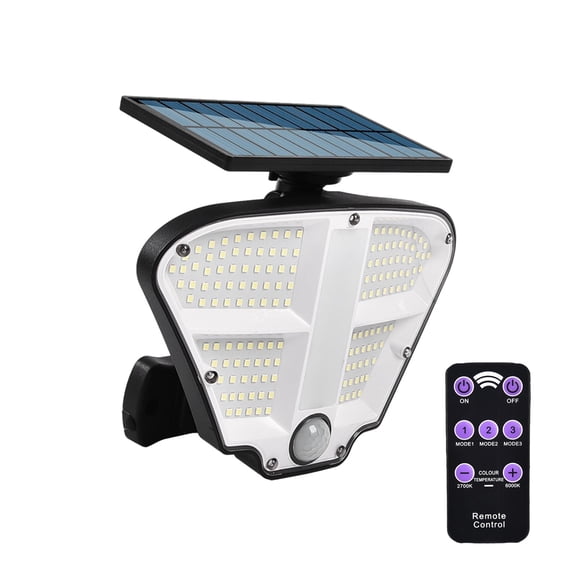 Solar Lights Outdoor with Remote Control, Motion Sensor Simulated Flame, 3 Modes Auto Dusk To Dawn Solar Powered Lights for Outside Fence Garden Yard, Add Ambiance for Patio