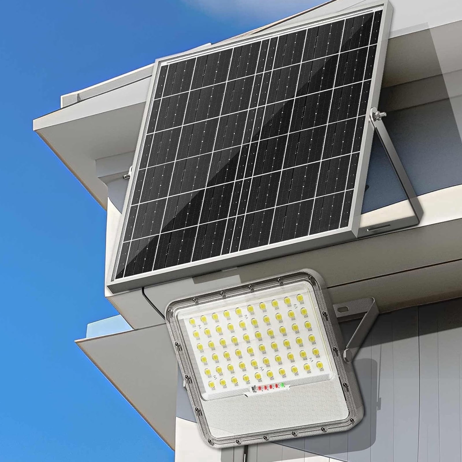 Solar Lights Outdoor Solar Flood Lights - 20000 Lumens LED Flood Lights 20000mAh IP65 Waterproof Solar Lights | Outside Lighting for Yard Garden (no Motion Sensor)