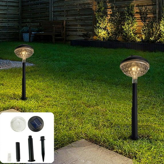 Solar Lights Outdoor, Solar Powered Courtyard Garden Lights with ...
