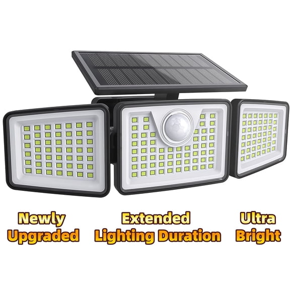 Solar Lights Outdoor - Solar Powered Outdoor Lights Waterproof Motion Sensor Security Lights with Wireless Remote Flood Lights for Patio Garage Yard Entryways