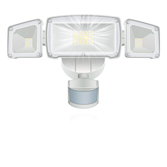 Solar Lights Outdoor, Super Bright LED Solar Motion Sensor Lights With Wide Angle Illumination 3 Adjustable Heads ,Power Saving