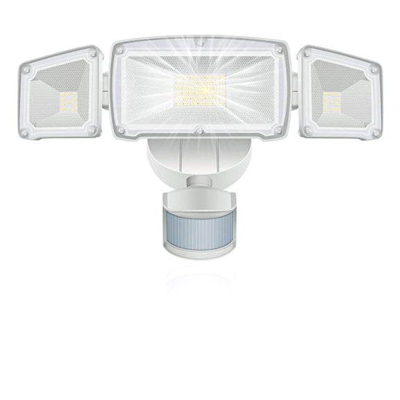 Solar Lights Outdoor, Super Bright LED Solar Motion Sensor Lights With Wide Angle Illumination 3 Adjustable Heads