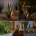 thumbnail image 1 of Solar Lights Outdoor Waterproof, 1.8ft Metal Artificial Agave Plant Solar Garden Lights, for Pathway Walkway Yard Lawn Decorative Landscape Lighting, Warm White (Green), 1 of 8