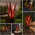 thumbnail image 1 of Solar Lights Outdoor Waterproof, 1.8ft Metal Artificial Agave Plant Solar Garden Lights, for Pathway Walkway Yard Lawn Decorative Landscape Lighting, Warm White (Red), 1 of 8