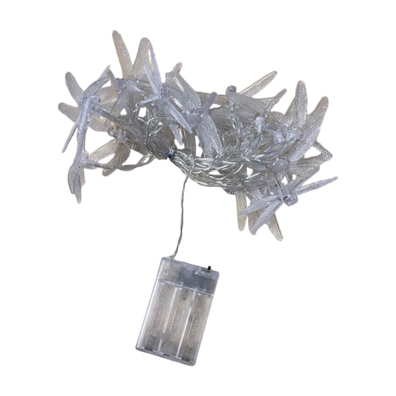 Solar Lights Outdoor Waterproof 10ft 20 LED Dragonfly String Lights Outdoor Solar Lights for Walkway Summer Patio Deck Backyard Garden Fairy Hanging Lamps，D