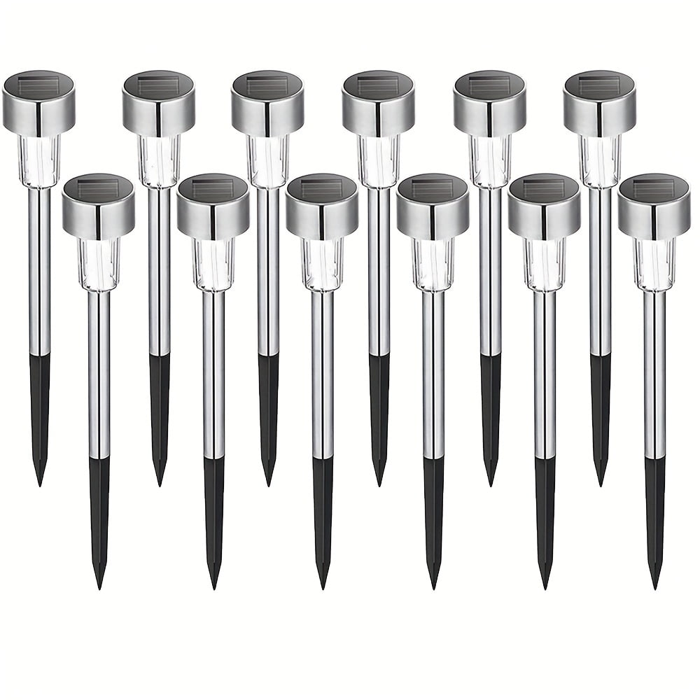 Solar Lights Outdoor Waterproof -12 Pack- LED landscape Lights Solar Lawn Lights, Solar Garden Lights for Garden Walkways Decks (White)