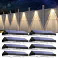 thumbnail image 1 of SZRSTH Solar Lights Outdoor, 8Pack 3 Color IP65 Waterproof Dusk to Dawn LED Step Lights for Fence Yard Patio Garden, 1 of 8
