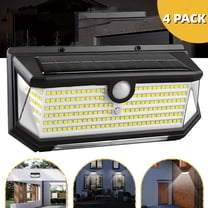 Solar Lights Outdoor Waterproof, 4 Pack 4500LM Super Bright Motion Sensor Flood Outside Lights, Solar Security Lights for Garden Patio Garage Yard Entryways