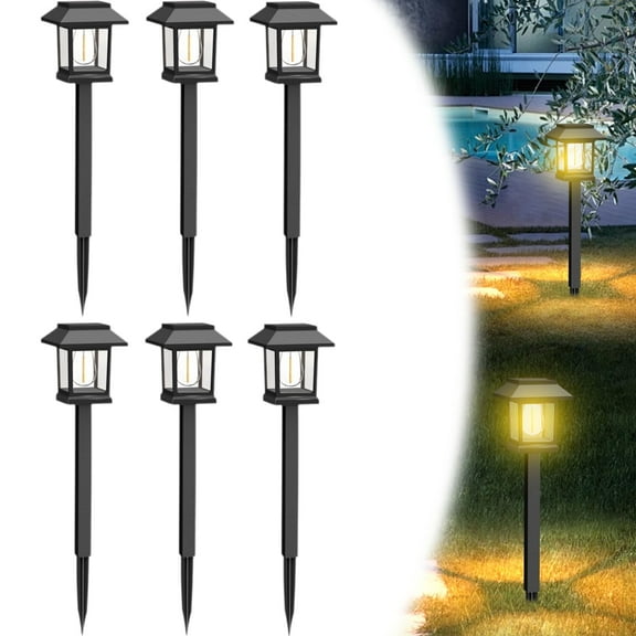 SLUMLOVE Solar Lights Outdoor, 6 Pack Waterproof Auto On/Off Landscape Lighting for Yard Garden Patio Walkway Driveway