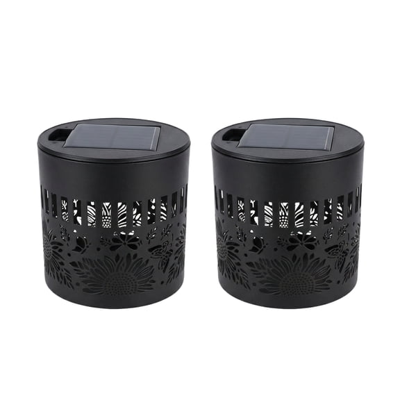 Solar Lights Outdoor Waterproof Decorative, Sunflower Motif, 10X10 In, Warm White Glow, 2 Pc, Backyard Garden Patio Lawn Porch Hanging