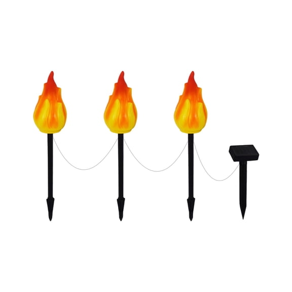 Solar Lights Outdoor Waterproof Flickering Flame Torches Solar Powered Outside Summer Patio Garden Lawn Yard Walkway Pathway Landscape Decorative Stake Lamps，Yellow