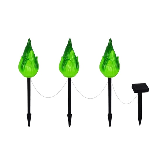 Solar Lights Outdoor Waterproof Flickering Flame Torches Solar Powered Outside Summer Patio Garden Lawn Yard Walkway Pathway Landscape Decorative Stake Lamps,Green