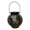 thumbnail image 1 of Solar Outdoor Lanterns Waterproof Hanging Metal Lights Garden Patio Decor Black, 1 of 7