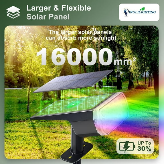 Solar Lights Outdoor Waterproof: IP65 Led Spot Light Decorations for Garden - Multicolor RGB Solar Powered for Yard - Dust to  Uplighting Landscape Pathway Drive Patios 6PC