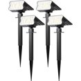 thumbnail image 1 of Solar Lights Outdoor Waterproof IP67, 60 LED 3 Lighting Modes Solar Spot Lights Outdoor for Yard Garden Pathway Landscape, Auto On/Off, Function 2 in 1(Cool White, 4 Pack), 1 of 7