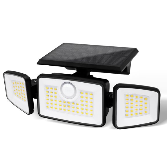 Solar Motion Sensor Lights Outdoor, Ip65 Waterproof LED Security Lights for Porch Garage Yard