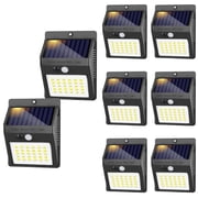 Solar Lights Outdoor Waterproof, LED Wireless Motion Sensor Outdoor Lights for Yard Garden Fence Deck Garage, 8Pack