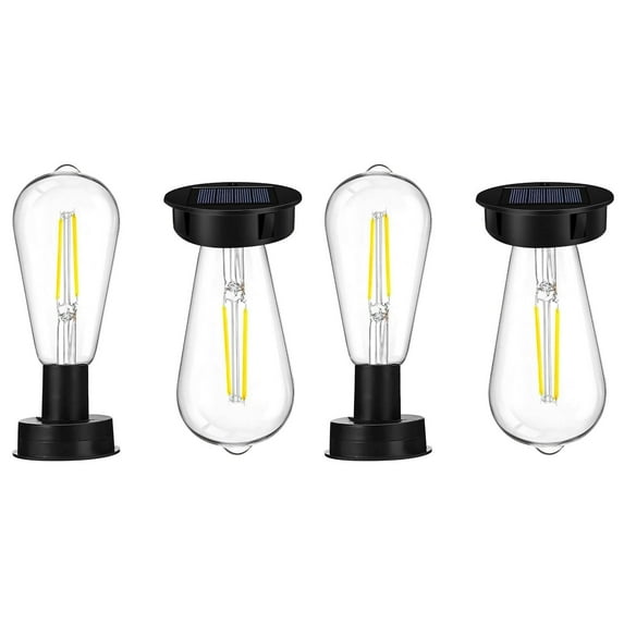 Solar Lights Replacement Solar Panel For Garden Lights 7 Cm Solar Lamps Replacement Parts Top With Bright LED Light Bulb Solar Single Light Bulb with Cord for Christmas Village Solar String