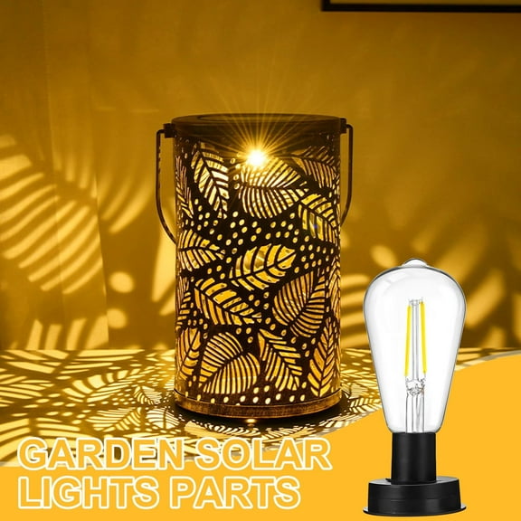 Solar Lights Replacement Solar Panel For Garden Lights 7 Cm Solar Lamps Replacement Parts Top With Bright LED Light Bulb Solar