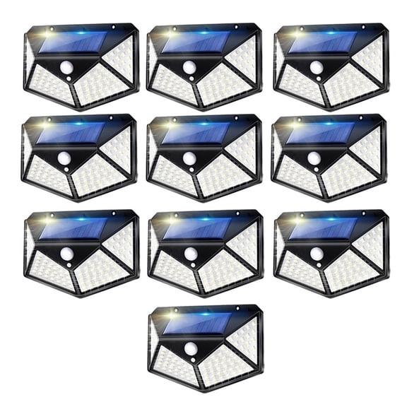 Solar Lights, Solar Lights Outdoor 100 LED Solar Sensor Motion Light 3 Modes Outdoor Solar Wireless Lamp IP65 Waterproof Wall Lights
--------
Super Bright & Energy Efficient