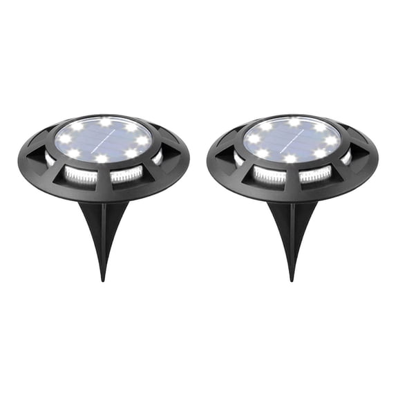 Solar Lights Upgraded Outdoor Solar Ground Light with Led Solar Lights (8 Main Lights And 8 Side Lights), Suitable for Walkwa 2Pc