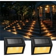 thumbnail image 1 of Solar Lights for Steps Decks Pathway Yard Stairs Fences, LED lamp, Rainproof, Black Metal Housing, 1 of 8
