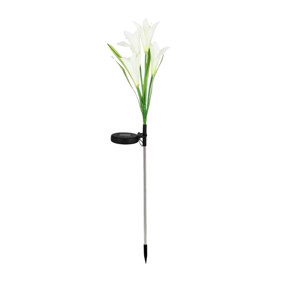 Solar Lily Flower Lights Outdoor, Waterproof Solar Powered Garden Stake Lights, Multi-Color Changing LED Decorative Lights for Patio Yard Pathway Lawn Wedding Party Landscape Decoration,3*29 in.