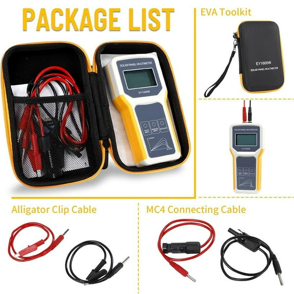 For Solar MPPT Photovoltaic Panel Tester Multimeter For Auto/Manual Scan, Real-Time Display, Backlit LCD, Overload Protection For 12-60V Systems (EL400B/EY800W/EY1600W/EY1800W)(EY1600W)