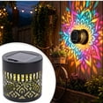 thumbnail image 1 of Solar Mandala Light, Metal Solar Fence Lights Outdoor Wall Deck Lights, Mandala Theme Waterproof Fence Light for Garden Post Patio Backyard Yard Decor, 1 of 6