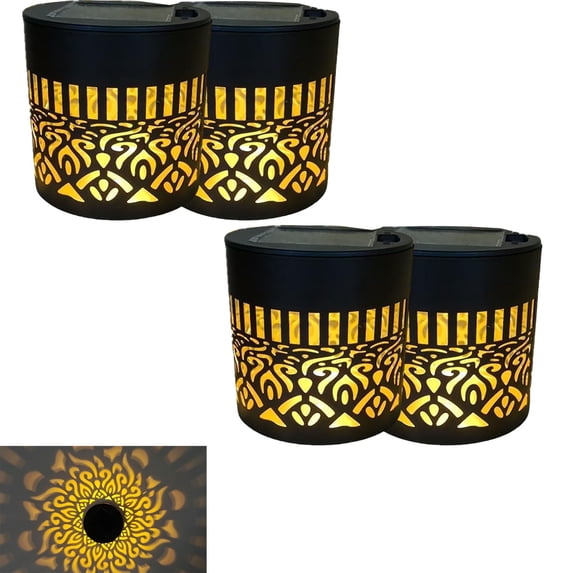 Solar Mandala Wall Lights, 2026 New Colorful Solar Mandala Projector Light Outdoor, Versatile Color Changing Garden Wall Lamp for Patio Backyard