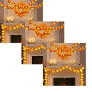Solar Marigold Garland Lights,Solar Powered Marigold Flowers Outdoor Waterproof 10 LEDs for Outside Dia de los Muertos,Day of the Dead,Diwali, Altar,Grave,Cemetery Decorations